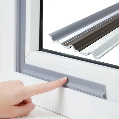 Vista 8 de Tira de sellado de espuma para ventana de 196 pulgadas, autoadhesiva, tira de sellado de puerta superior y lateral, cinta aislante de ventana Blanco