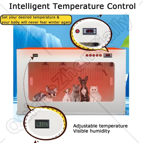 Vista 3 de Pet Incubator Box Large Pet Brooder Nursery,Newborn Puppy Breeding Box,Cat Brooders Incubators,Intelligent Constant Temperature Animal Brooding Box
