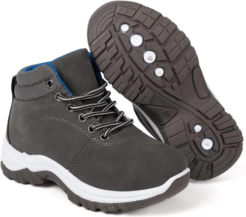 Vista 4 de CHERRY POPO Botas de senderismo al aire libre para niños antideslizantes Escalada excursionista niños zapatillas casuales tamaño 11-6