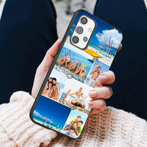 Vista 4 de Funda de goma personalizada para iPhone 14 13 12 11 Pro Max Xr Xs Max 7 8 Plus Samsung Galaxy S23 S22 S21 S20 Ultra Plus FE Note 20 10 A03S A53