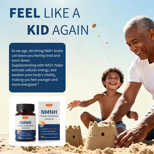Vista 8 de Suplemento NMNH NAD+, liposomal 600 mg NMN NAD+ y complejo de resveratrol para energía celular, envejecimiento saludable y apoyo metabólico, 90