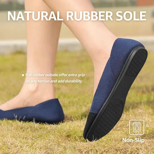Vista 4 de Bacia Zapatos planos de punto para mujer, zapatos de vestir cómodos, lavables