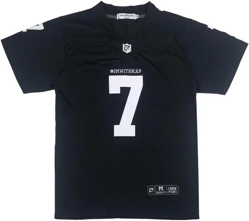 Vista 2 de ImWithKap Colin Kaepernick 7 IM con camiseta de fútbol americano KAP cosido