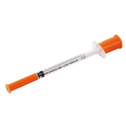 Vista 7 de Paquete de 20 jeringas desechables 1/2ml/cc con aguja 29G de 1/2" (12.7mm), paquete individual Paquete de 20