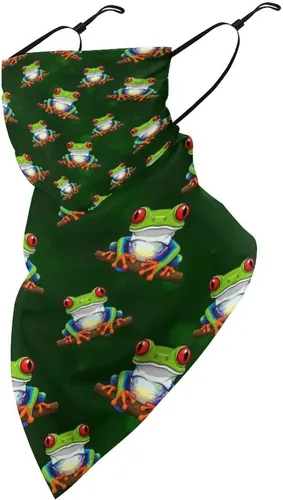 Vista 23 de Bufanda de protección solar UV, bufanda triangular reutilizable con lazo para las orejas