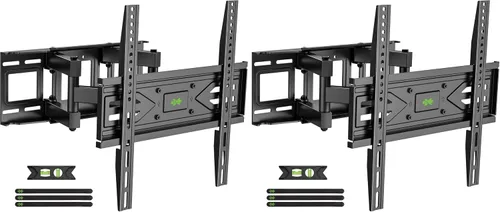 Vista 9 de USX MOUNT - Soporte de extensión de montaje en pared para televisor con placa de pared, ajuste para travesaños de madera de 16-24 pulgadas y fácil