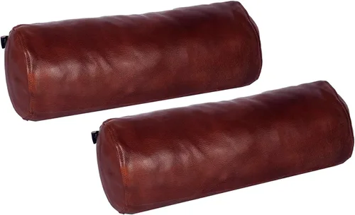 Vista 5 de D DOLLY LAMB Funda de almohada redonda con cilindro cervical Diseño ergonómico para cabeza, cuello, espalda y piernas, ideal para soporte