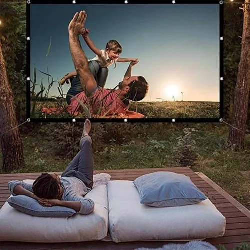 Vista 6 de Foldable 16:9 Projector 60 70 84 100 120 Inch White Outdoor Projection Screen TV Home Projector Screen(60 inch)