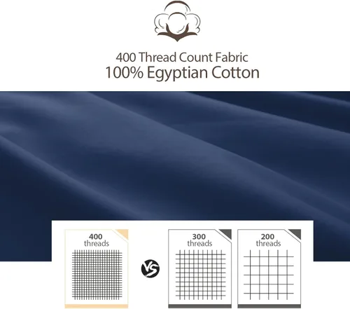 Vista 32 de Juego de 2 fundas de almohada 100% de algodón egipcio, fundas de almohada refrescantes de 400 hilos, fundas de almohada suaves y transpirables