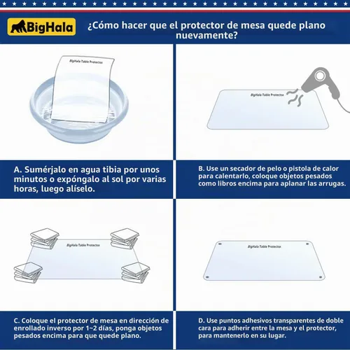 Vista 7 de Protector de mesa de madera para muebles, manteles de plástico transparente lavable, funda protectora para escritorio, vinilo de PVC, protector