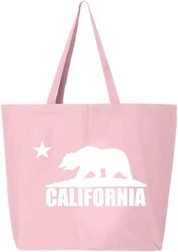 Vista 7 de shop4ever Cali White Bear - Bolsa de compras reutilizable de la República de California Jumbo
