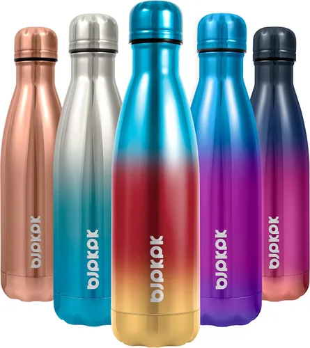 Vista 92 de [Usado] BJPKPK Botella de agua pequeña aislada de 12 onzas, frasco a prueba de A-azul