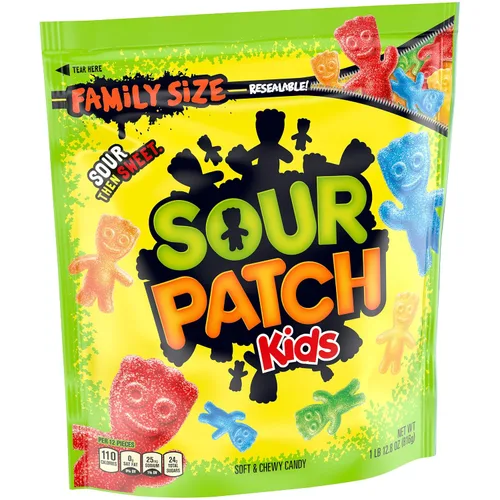 Vista 11 de SOUR PATCH KIDS - Caramelos suaves y masticables, tamaño familiar, bolsa de 1.8 libras (paquete de 2)