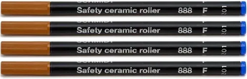Vista 3 de Safety Ceramic 888 Rollerball - Recambio de punta mediana (4 unidades, color negro)