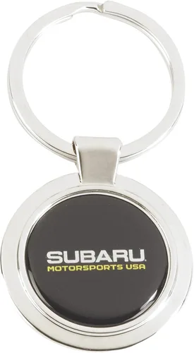 Vista 2 de Subaru Motorsports Usa Logo Llavero Redondo Llavero Outback Forester Wrx Sti Impreza Forester Ascent, Negro