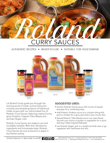 Vista 2 de Roland Foods Tikka Masala Salsa de curry, comida importada especial, jarra de 70 onzas