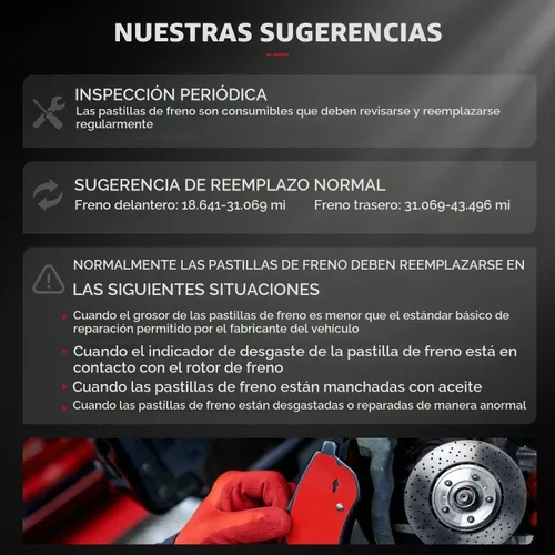 Vista 7 de Cciyu D627 Kit de 4 piezas de pastillas de freno cerámicas traseras 1994-2004 para Ford Mustang