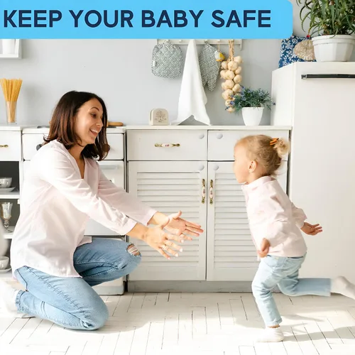 Vista 6 de BABY PROOF ME Kit de cerradura de seguridad magnética, paquete de 2 llaves de repuesto, adhesivo 3M de fácil instalación, cerraduras magnéticas a