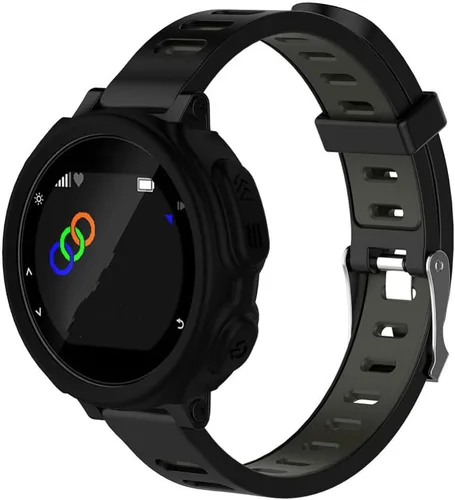 Vista 3 de Hemobllo Funda compatible con Garmin Forerunner 235/735XT - Funda protectora de silicona suave a prueba de golpes, cubierta protectora para Negro