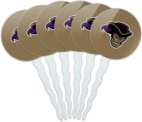 Vista 192 de Abilene Christian - Juego de 6 palillos para cupcakes con logotipo secundario