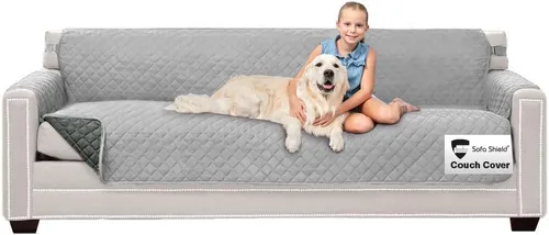 Vista 94 de Sofa Shield - Funda para sofá Loveseat con correa patentada, protector de cojín, funda reversible diseñada en EE. UU. resistente a manchas