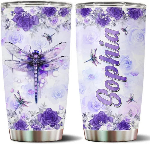 Vista 13 de Vaso de abeja personalizado con nombre personalizado de abejas reinas, regalos para mujeres, tazas de agua, botella de agua de 20 onzas, regalo