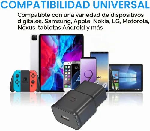 Vista 4 de Adaptive Fast Charging Block USB Wall Charger Adapter Compatible with Samsung Galaxy S25/S24/S23/S22/S22 Ultra/S21/S20/S10/S9/S8/S7/Edge/Note 10