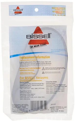 Vista 4 de BISSELL Style 7/9/10/12/16 Replacement Vacuum Belts, New Genuine OEM Replacement Belts, 2 Count, Model 32074