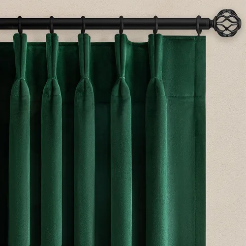 Vista 24 de Cortinas opacas de terciopelo gris pardo de 96 pulgadas de largo, para sala de estar y dormitorio, modernas, elegantes y de lujo, bloqueo de luz