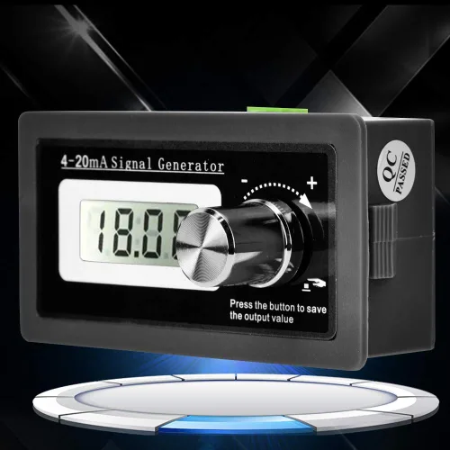 Vista 2 de Samfox Generador de señal de 4-20mA, 3-21mA ajustable de alta precisión DC simulador analógico transductor de dos hilos generador de señal de prueba