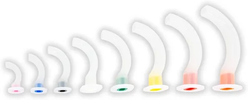 Vista 3 de LINE2design Guedel Kit de vías respiratorias orales - Tubo desechable multicolor para kit de primeros auxilios para vías respiratorias nasales - EMT