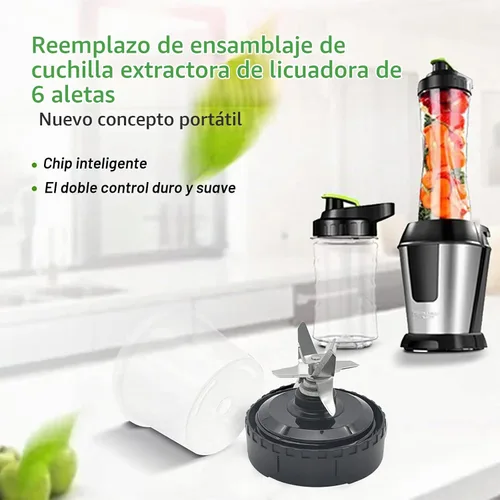 Vista 7 de Conjunto de cuchilla extractor de 6 aletas para Ninja de 16 onzas, compatible con Nurti Ninja BL660 BL663 BL663CO BL665Q BL770 BL770A BL771 BL771C