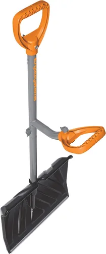 Vista 4 de ErgieShovel ERG-SNSH18 - Pala de nieve resistente a los impactos, pala de 18 pulgadas, astil de 48 pulgadas, hoja combinada de empuje/cuchara
