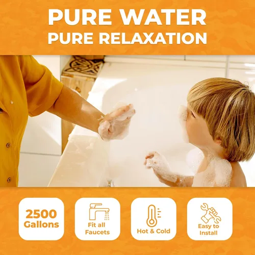 Vista 7 de Filtro de baño para bañera – Filtro de agua de baño de 8 etapas sin BPA – Filtro de agua dura de primera calidad para bañera y grifo – Eliminación