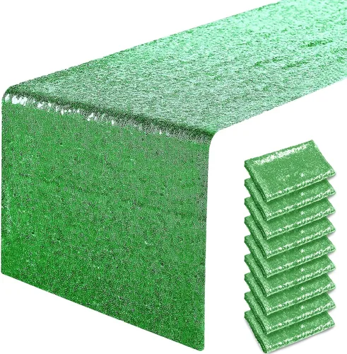 Vista 63 de Pufogu - Camino de mesa de lentejuelas brillantes de 12 x 72 pulgadas para fiestas de cumpleaños, decoración de bodas, despedidas de soltera