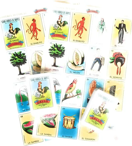 Vista 2 de Paquete de 2 Don Clemente Mexican Jumbo Loteria Set, 20 Tablas Grandes y 2 Barajas de Cartas Loteria Mexicana Jumbo Paquete de 20 Tablas