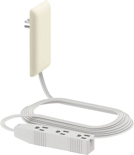 Vista 23 de LIDER LWE3-315-BK - Extensor de toma de corriente de cara plana con 3 receptáculos, enchufe de pared ultrafino, regleta de alimentación con cable