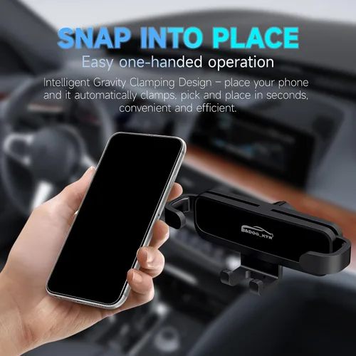Vista 4 de B&DOG XSIN Soporte de teléfono de automóvil para Toyota RAV4 2013-2019, soporte activado por gravedad mejorado con base ajustable, instalación