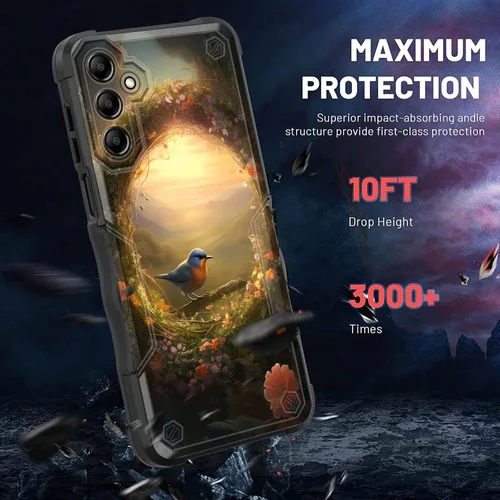 Vista 763 de Funda para Galaxy A14 5G, [Doble Capa][Protección contra Caídas de Grado Militar de 10 Pies] [Antideslizante] Funda Resistente a Prueba de Golpes