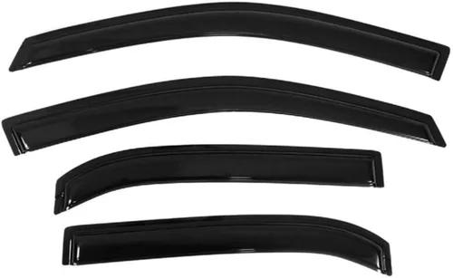 Vista 2 de Window Visor 8 Pieces Sun Rain Deflector Guard Front Rear Left Driver Right Passenger Side Tape External Style Acrylic Smoke Tinted for Chevy for