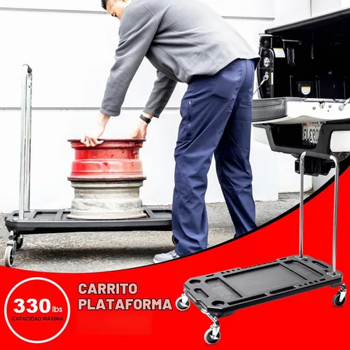 Vista 5 de Powerbuilt Mesa de trabajo ajustable con soportes para herramientas y función de plataforma convertible, multiuso, hogar, garaje, lugar de trabajo