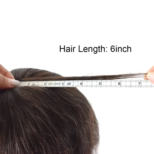 Vista 308 de Toupee para hombre 100% cabello humano real tupé para hombres 0.004 in piel de poliuretano para hombre, sistema de reemplazo de piezas de pelo