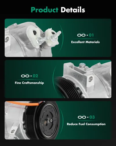 Vista 73 de SCITOO Compresor de CA para T-oyota Yaris 1.5L 2007 2008 2009 2010 2011 2012 2013 AC Compressor 639839 157318 158318 6512467