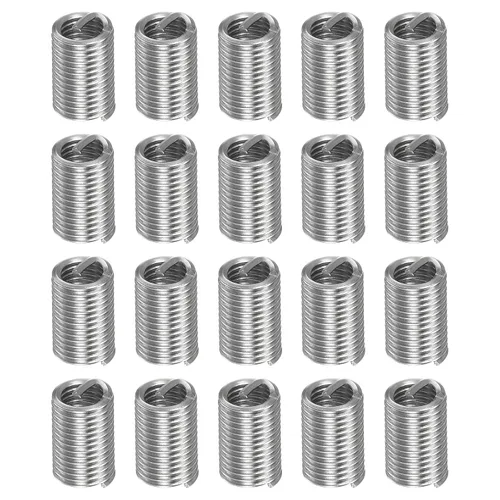 Vista 10 de HARFINGTON 20pcs Insertos de rosca de alambre M3 x 0.5 3D 304 Acero inoxidable helicoidal alambre en espiral roscado manga
