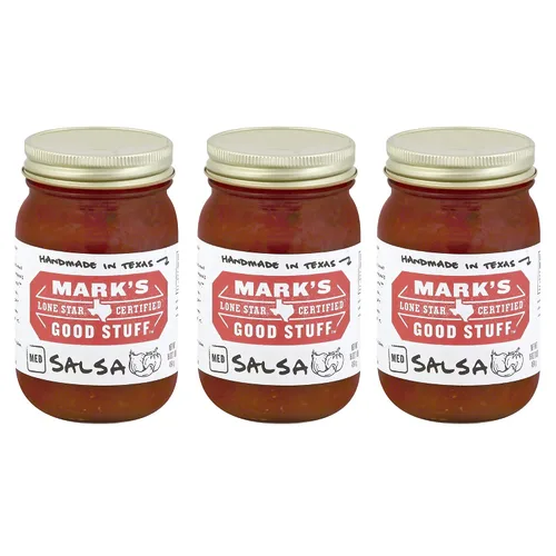 Vista 6 de Mark's Lone Star Certified Good Stuff - Tarro de salsa de 16 onzas (paquete de 3) (elige el sabor a continuación) (original - caliente)
