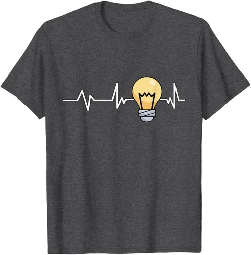 Vista 25 de Bombilla Heartbeat bombilla regalo bombilla bombilla camiseta Negro