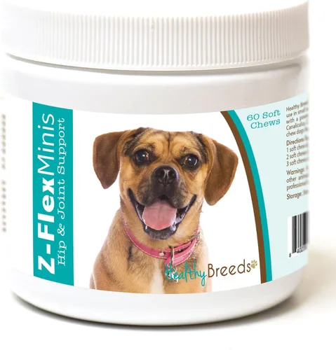 Vista 18 de Healthy Breeds Affenpinscher Z-Flex Minis - Masticables suaves para cadera y articulaciones, 60