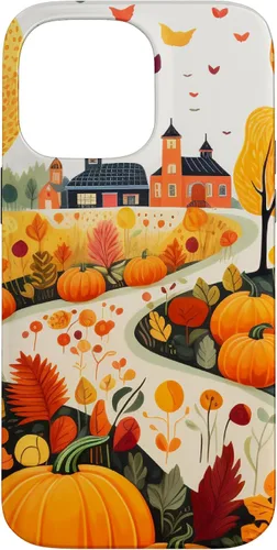 Vista 21 de Fall Leaves Autumn Pumpkin Pattern Autumn Color Foliage Case for iPhone 17