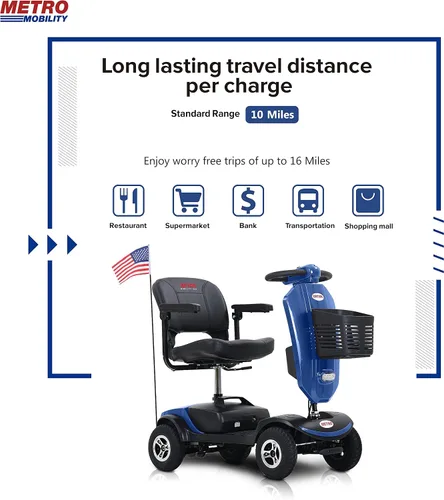 Vista 2 de Metro Mobility Scooter de movilidad de 4 ruedas para personas mayores, scooter eléctrico de movilidad de 300 libras de capacidad para adultos