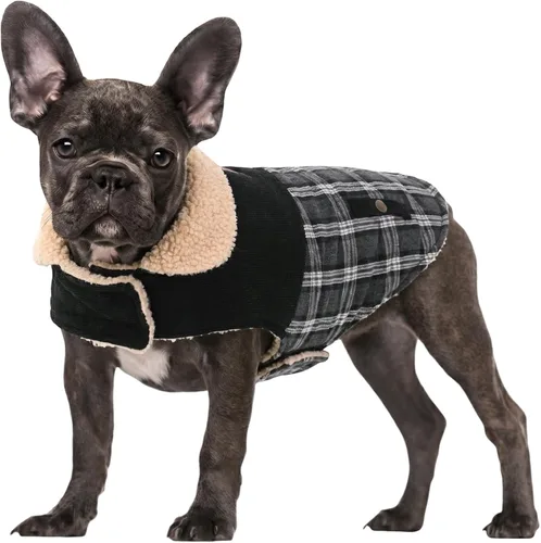 Vista 47 de Abrigo de invierno para perros pequeños, chaqueta sólida para cachorros, abrigo cálido para mascotas para clima frío, prendas acolchadas resistentes